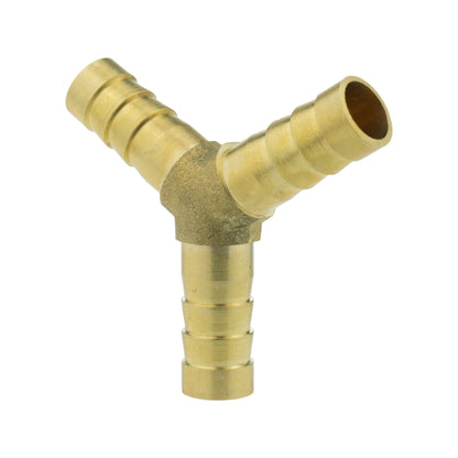 Brass Y-Piece Hose Connector – 8mm Barbs