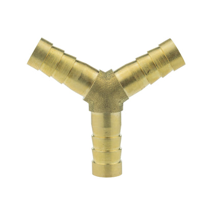 Brass Y-Piece Hose Connector – 8mm Barbs