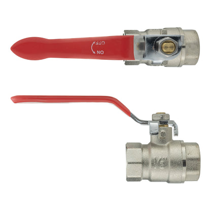 Brass Nickel-Plated Lever Valve BSP Female Thread