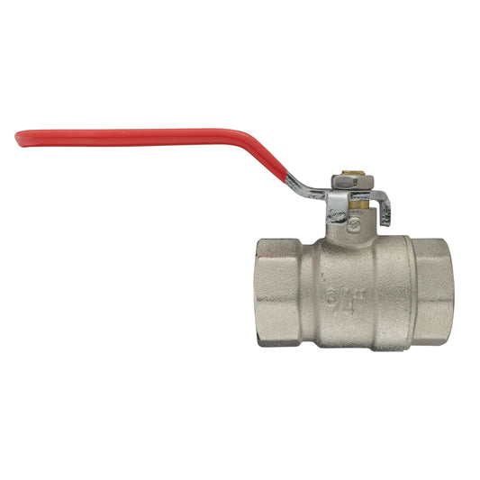 Brass Nickel-Plated Lever Valve BSP Female Thread