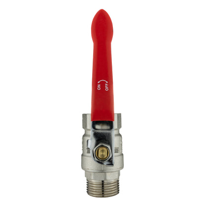 Brass Nickel-Plated Lever Valve BSP Male-Female Thread