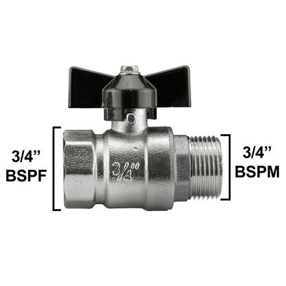 25mm MDPE Wall Kit – Butterfly Valve & Claw Outlet