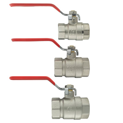 Brass Nickel-Plated Lever Valve BSP Female Thread