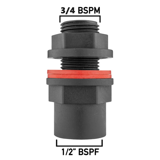 Water Butt 3/4" BSP Male With 1/2" BSP Female