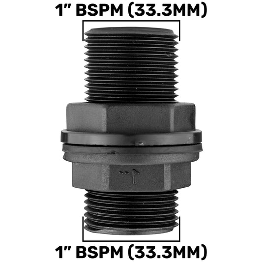 Water Butt Tank Connector 1" BSPM