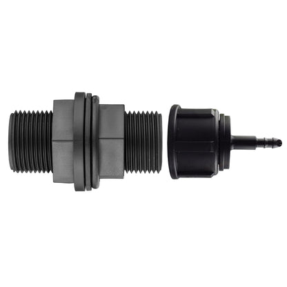 ¾″ BSP Water Butt Fitting with 4mm Micro-Tube Barb Adapter