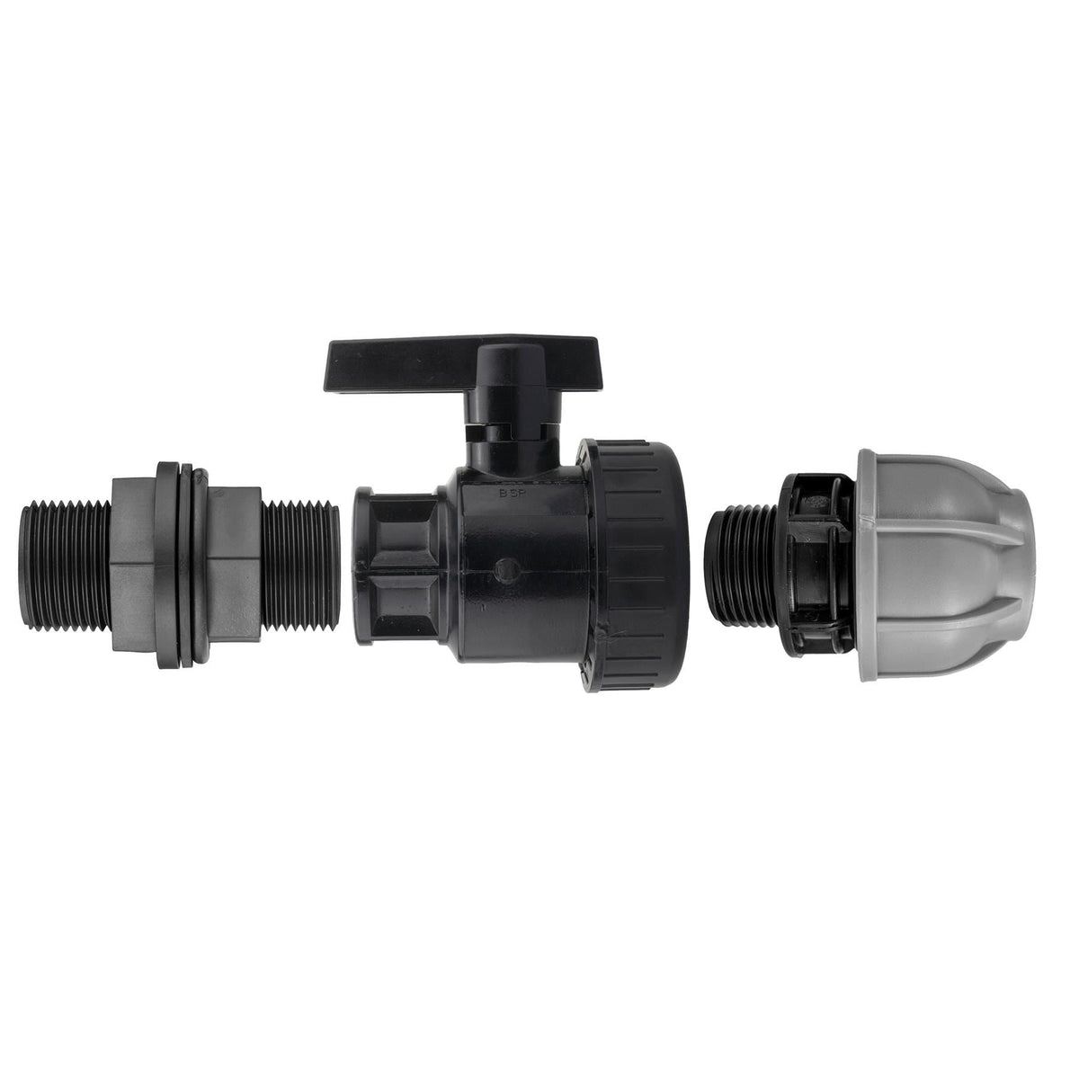 ¾″ BSP Water Butt Kit – Full-Flow PP Valve & 32mm MDPE