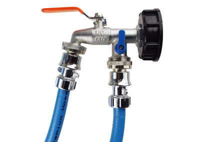 S60x6 IBC Double-Tap Kit with Two Zinc Hose Sockets