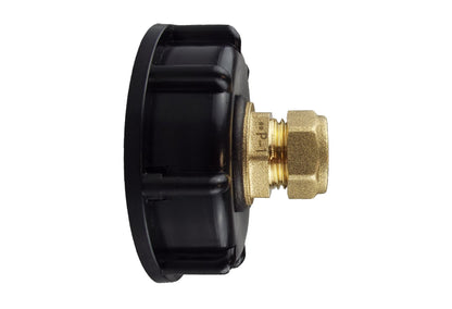 IBC S60X6 Cap – 15mm Brass Compression Straight
