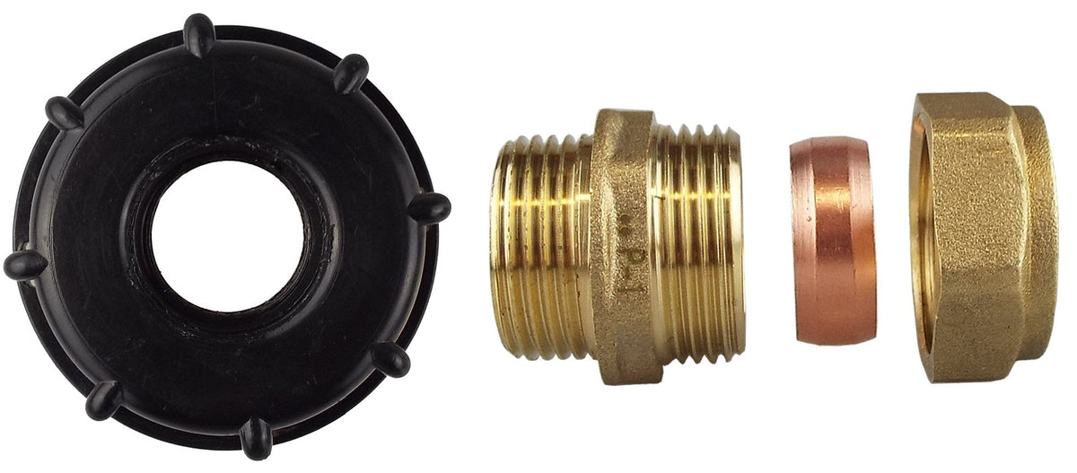 IBC S60X6 Cap – 28mm Brass Compression Straight