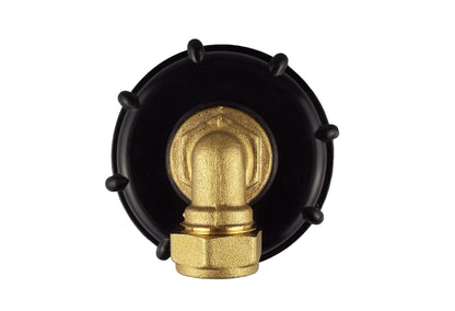 IBC S60X6 Cap – 15mm Brass Compression Elbow