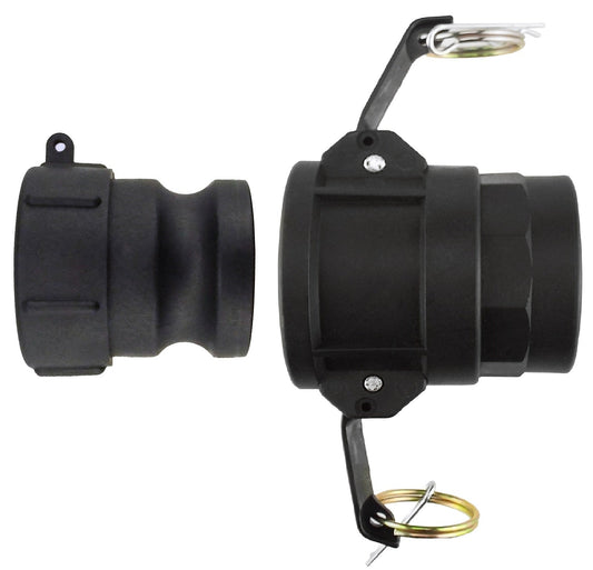 IBC S60X6 Camlock Kit – 1½″ BSP Female Outlet; supplied fittings shown.
