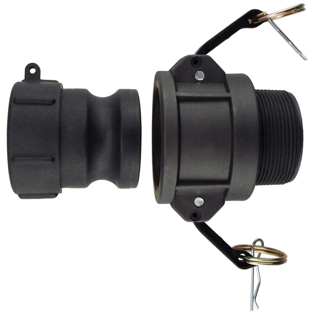 IBC S60X6 Camlock Kit – 1½″ BSP Male Outlet; supplied fittings shown.