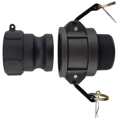 IBC S60X6 Camlock Kit – 1½″ BSP Male Outlet; supplied fittings shown.
