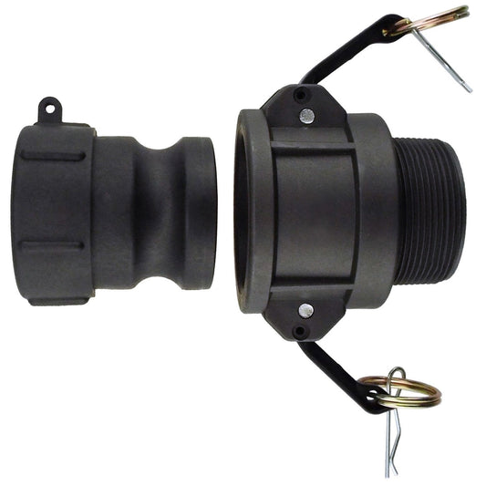 IBC S60X6 Camlock Kit – 1½″ BSP Male Outlet; supplied fittings shown.