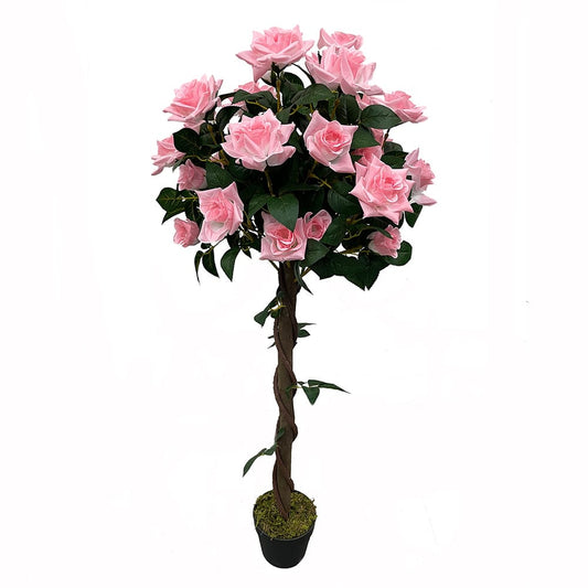Artificial Pink Rose 120cm