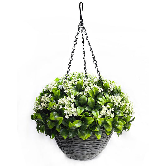 Artificial Gardenia Hanging Basket