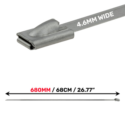 Stainless Steel Cable Ties 4.6mm x 680mm