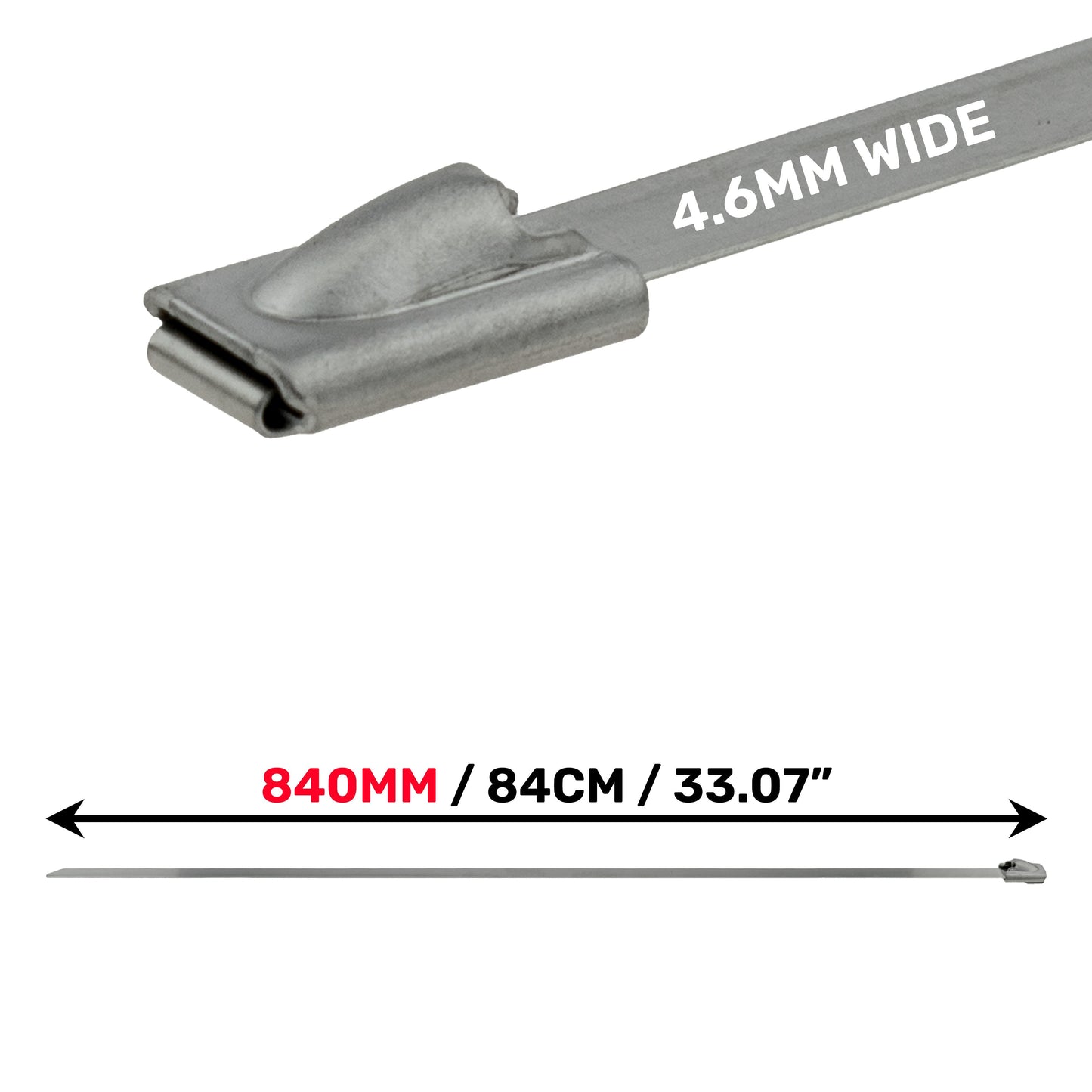 Stainless Steel Cable Ties 4.6mm x 840mm
