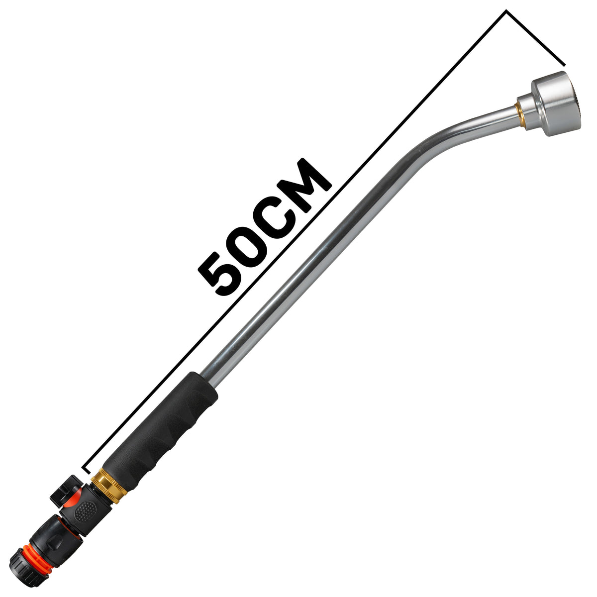 50cm Watering Lance with Black Valve & ½″ Hose Connector