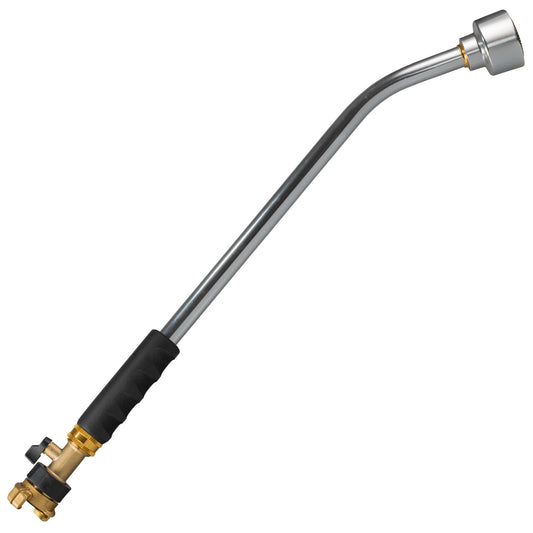 50cm aluminium watering lance with brass valve and brass claw coupling.