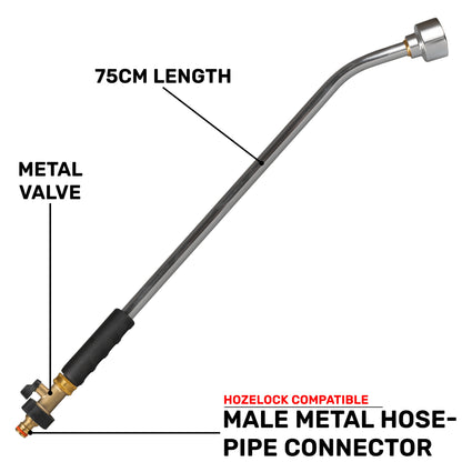 75cm Watering Lance with Brass Valve & Quick-Connect Plug