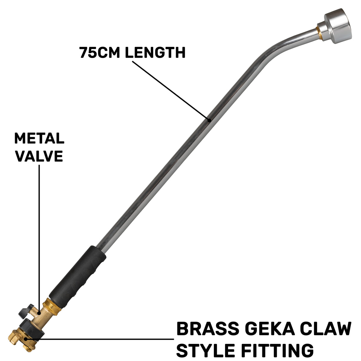 75cm Watering Lance with Brass Valve & Claw Coupling