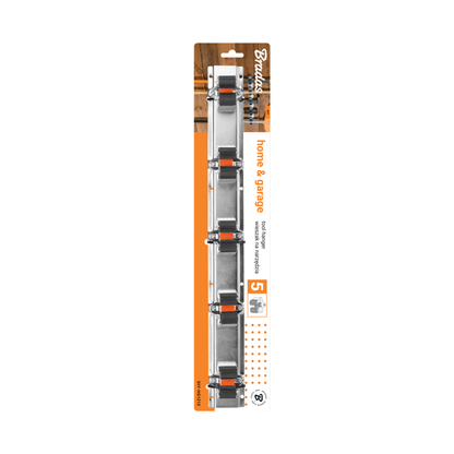 50cm Wall Tool Rail with 5 Roller Grips