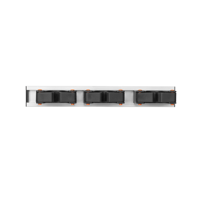 28cm Wall Tool Rail with 3 Gripper Holders