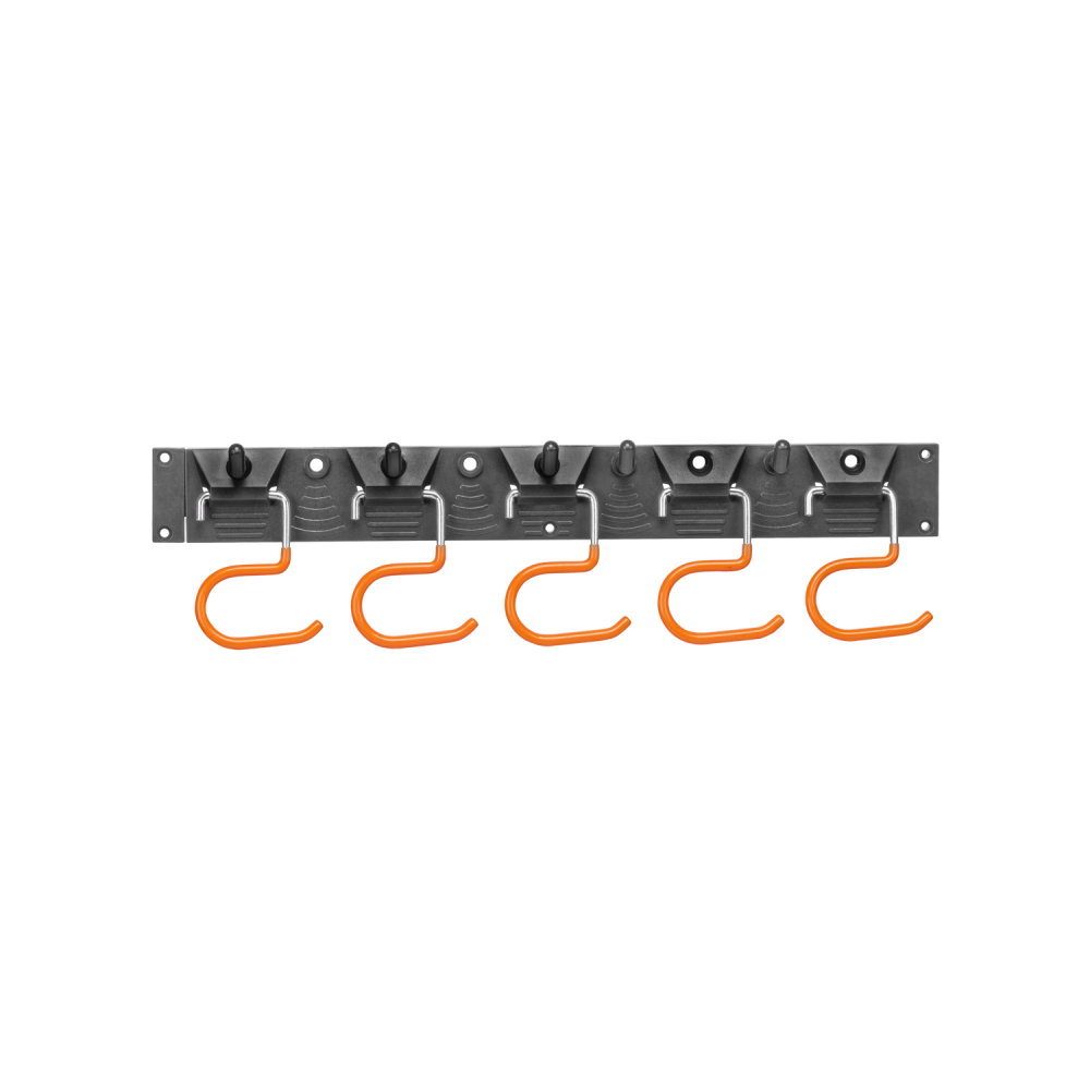 43cm Wall Tool Rail with 5 Pegs & 5 S-Hooks