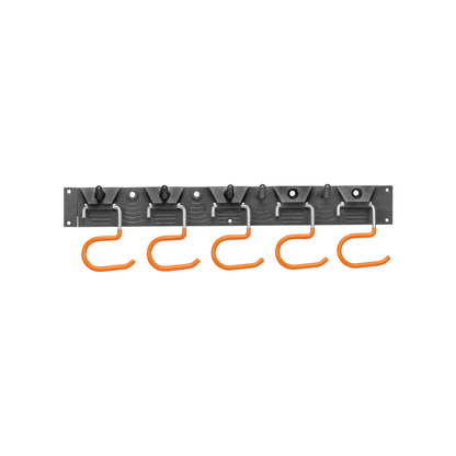 43cm Wall Tool Rail with 5 Pegs & 5 S-Hooks