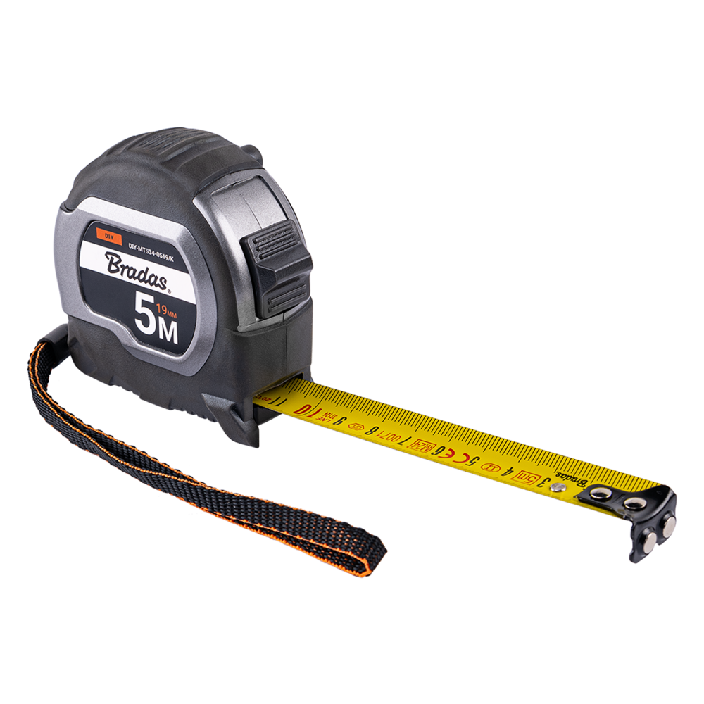 COAL 5m Tape Measure – 19mm Blade, Magnetic Tip & Belt Clip; supplied components shown.