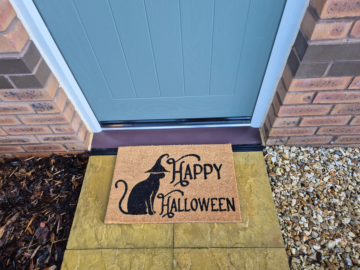 'Happy Halloween' Coir Fibre Doormat with Rubber Backing (60cm x 40cm)