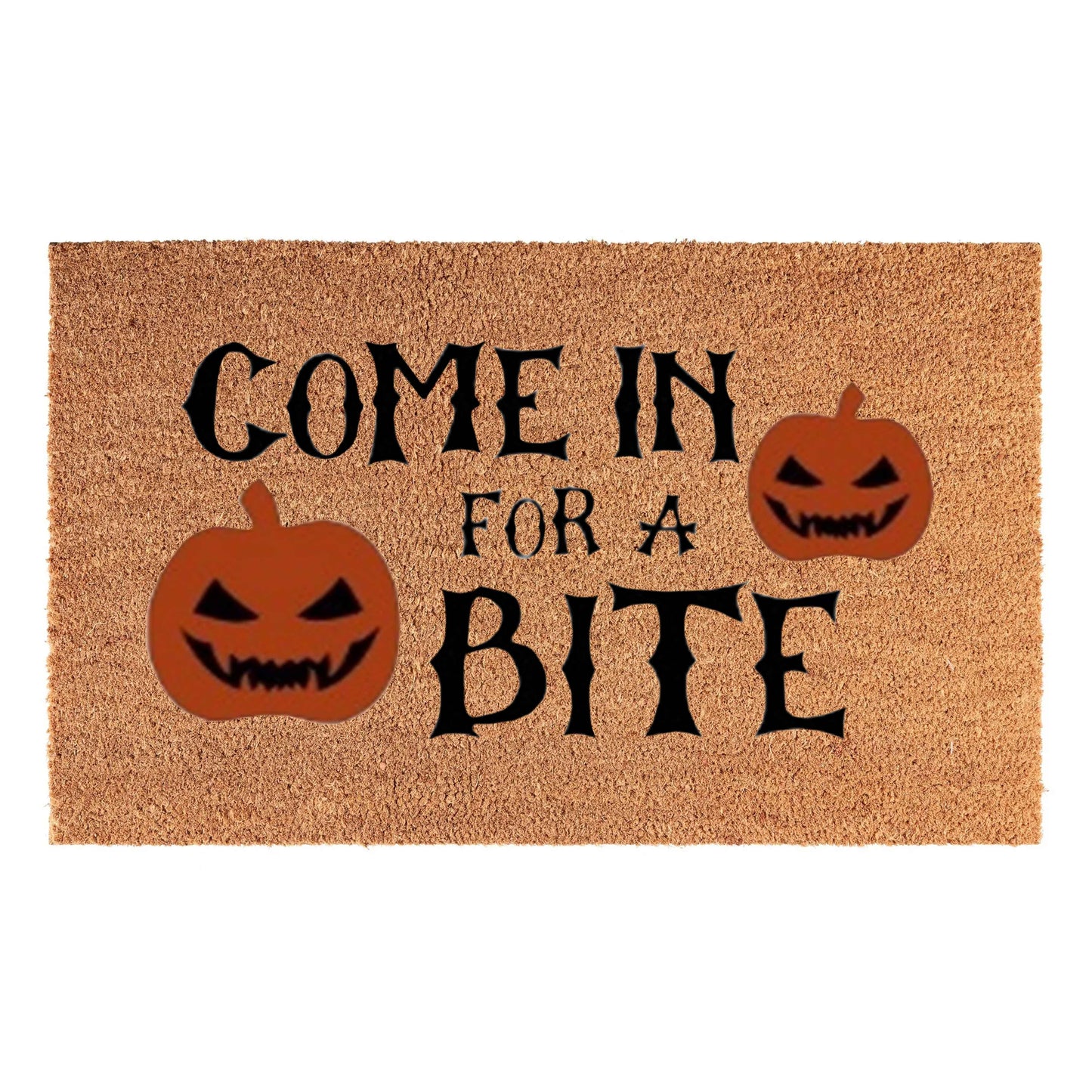 'Come In For A Bite' Coir Fibre Doormat with Rubber Backing (60cm x 40cm)