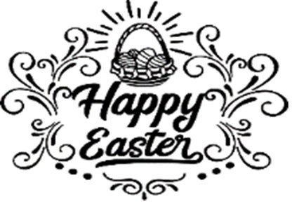 'Happy Easter' Coir Fibre Doormat with Rubber Backing (60cm x 40cm)
