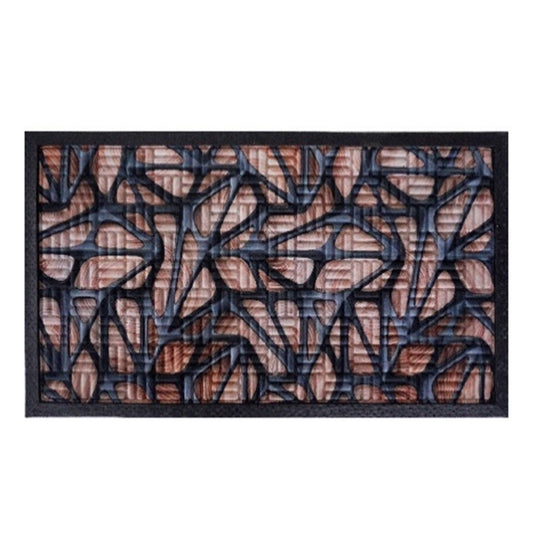 Wood-Effect Mesh Textured Doormat – 45 × 75cm; supplied product shown.