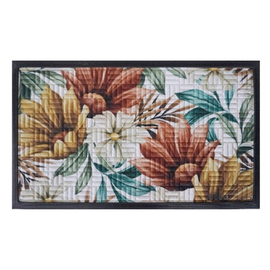 Autumn Floral Textured Doormat – 45 × 75cm; supplied product shown.