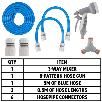 Dog Shower Mix Hot/Cold Water (Blue)