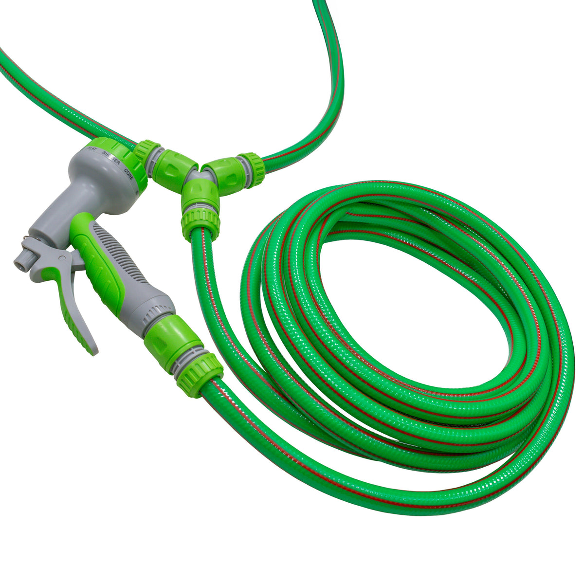 Green Dog Shower Kit – 5m Hose & 3-Way Splitter