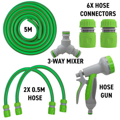 Green Dog Shower Kit – 5m Hose & 3-Way Splitter