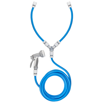 Dog Shower Mix Hot/Cold Water with Valves (Blue)