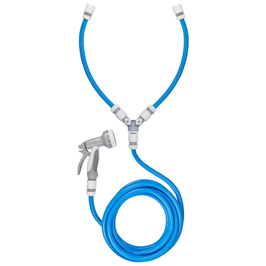 Dog Shower Mix Hot/Cold Water with Valves (Blue)