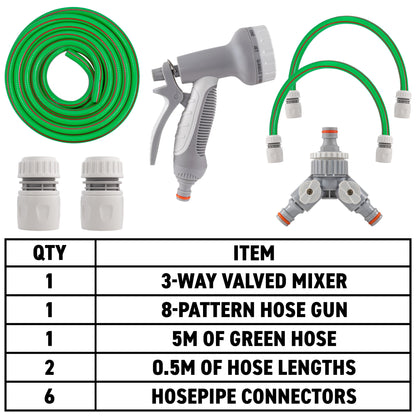 Green Dog Shower Kit – 5m Hose & Valved Mixer