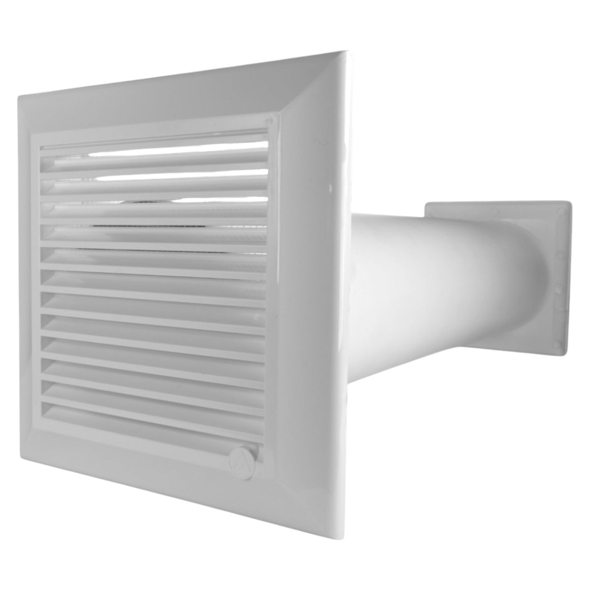 100mm Through-Wall Vent Kit – Duo Smart, White Outer Hood