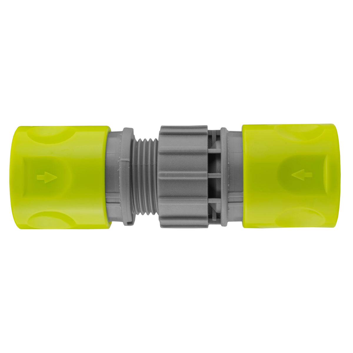 Lime female snap-on hose couplings with complementary ¾″ BSP male and female threaded ends.