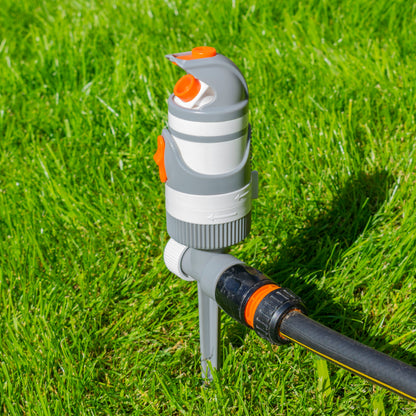 2-Pattern Gear Drive Sprinkler (White/Grey)