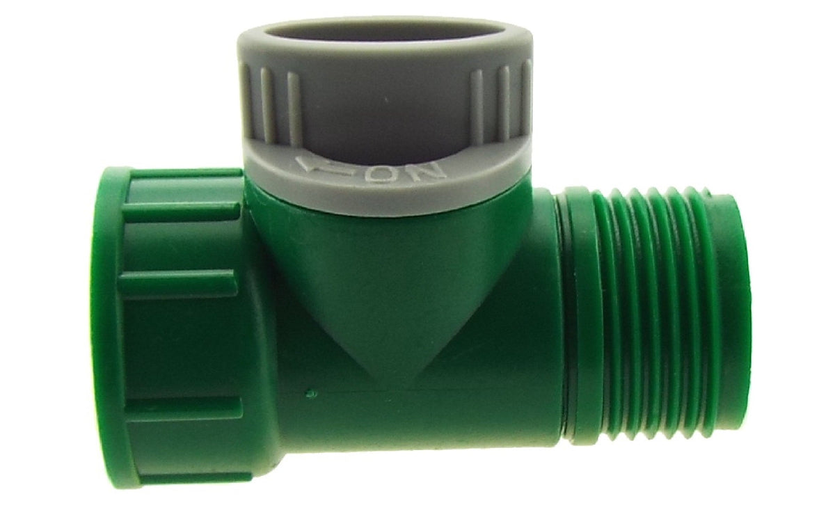¾″ BSP Male-to-Female Inline Water Valve – Green/Grey