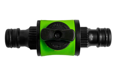 Inline Hose Valve Kit – 2 Valves & 4 Connectors, Green & Black