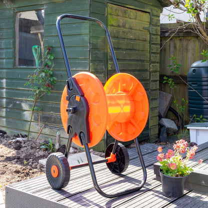 Hose Reel with Wheels for 60m 1/2" Garden Hose