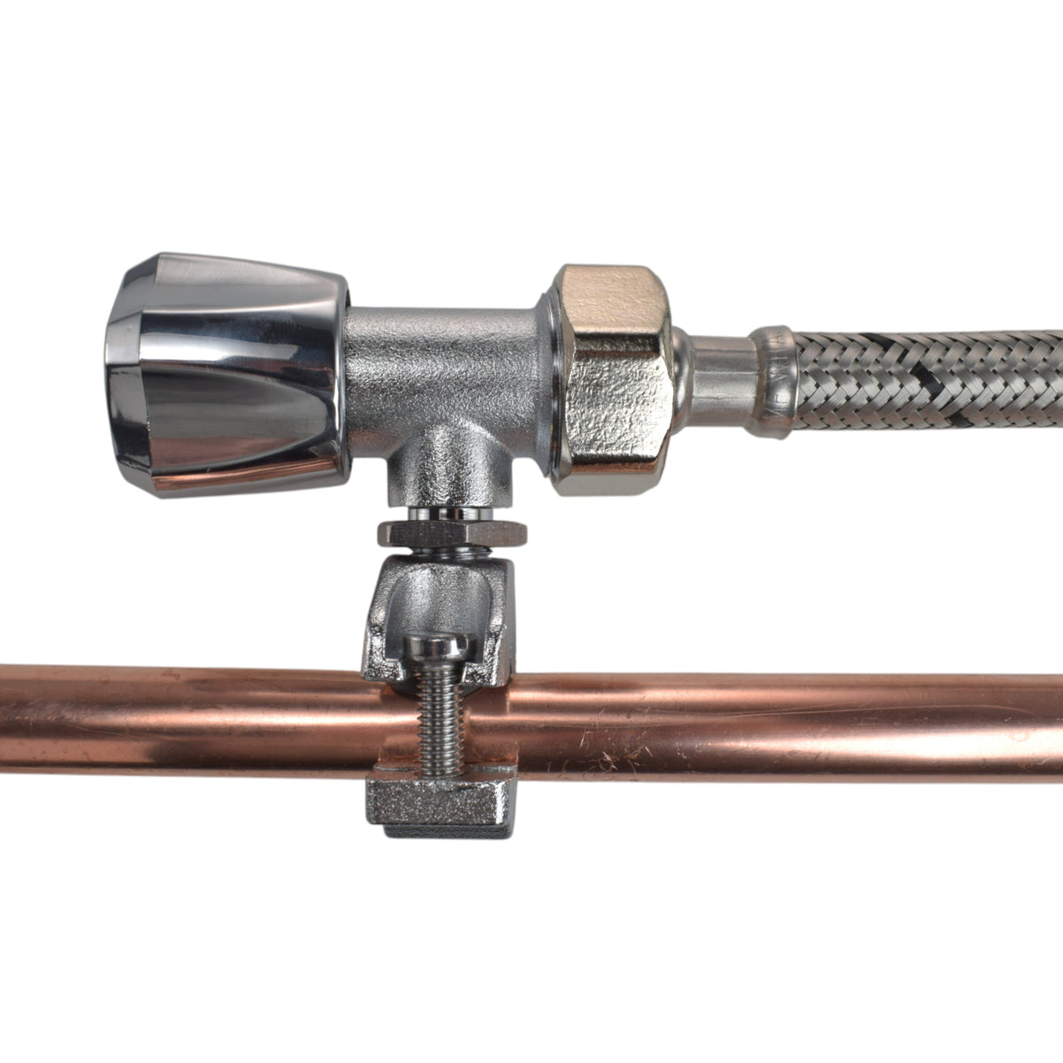 Twin Through-Wall Garden Tap Set – Simple Lever Taps